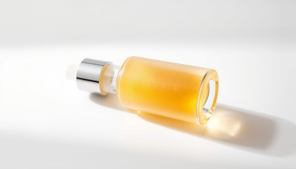 A sleek, minimalist glass bottle filled with a luxurious, golden-hued niacinamide serum rests atop a crisp, white background. The bottle's elegant design features clean lines and a frosted finish, exuding a sense of sophistication. Soft, directional lighting from the side casts subtle shadows, accentuating the serum's radiant glow and the bottle's subtle reflections. The scene evokes a high-end, spa-like atmosphere, conveying the premium quality and rejuvenating properties of the niacinamide formulation within. A sleek, minimalist glass bottle filled with a luxurious, golden-hued niacinamide serum rests atop a crisp, white background. The bottle's elegant design features clean lines and a frosted finish, exuding a sense of sophistication. Soft, directional lighting from the side casts subtle shadows, accentuating the serum's radiant glow and the bottle's subtle reflections. The scene evokes a high-end, spa-like atmosphere, conveying the premium quality and rejuvenating properties of the niacinamide formulation within.